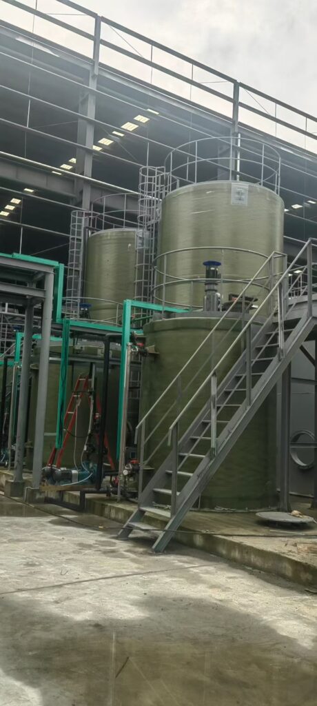 FRP tanks at water treatment facility